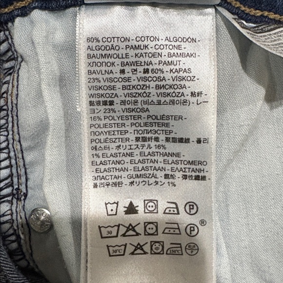 Levi’s Mid Rise Skinny Sz 12 Classic Blue Jeans - Picture 11 of 11